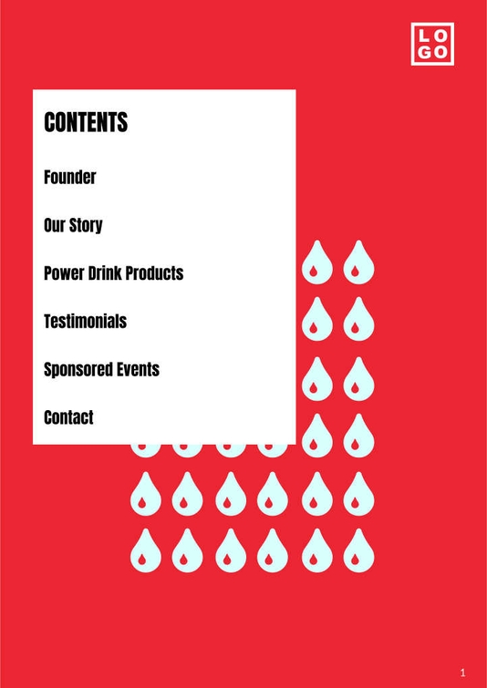 Free booklet  energy drink template