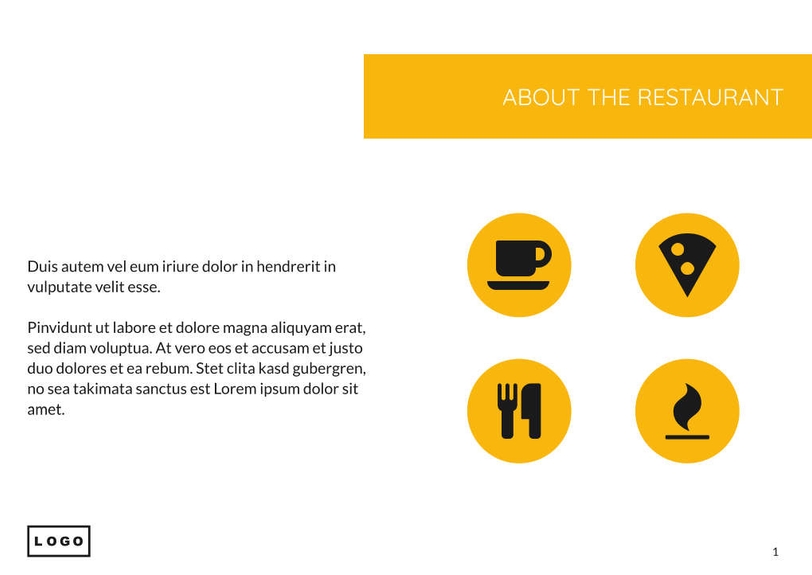 Free booklet  restaurant template