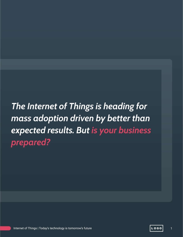 Free brochure – internet of things template