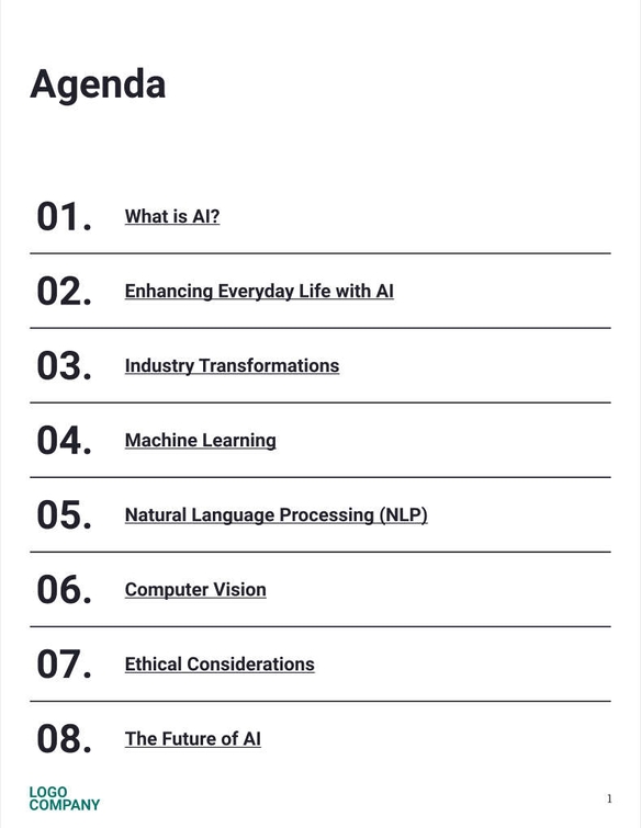 Free brochure – power of ai template