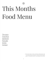 Free catalog  food menu template