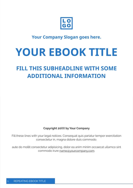 Free e-books  company template