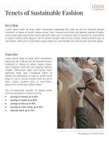 Free e-books  sustainable fashion template