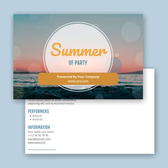 Free postcard template