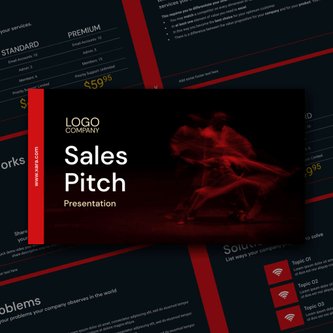 Free presentation   dark sales pitch template