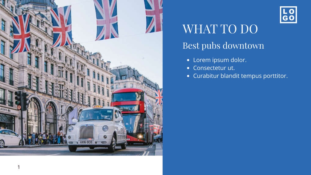 Free presentation  explore london template