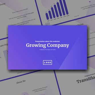 Free presentation  growing company template