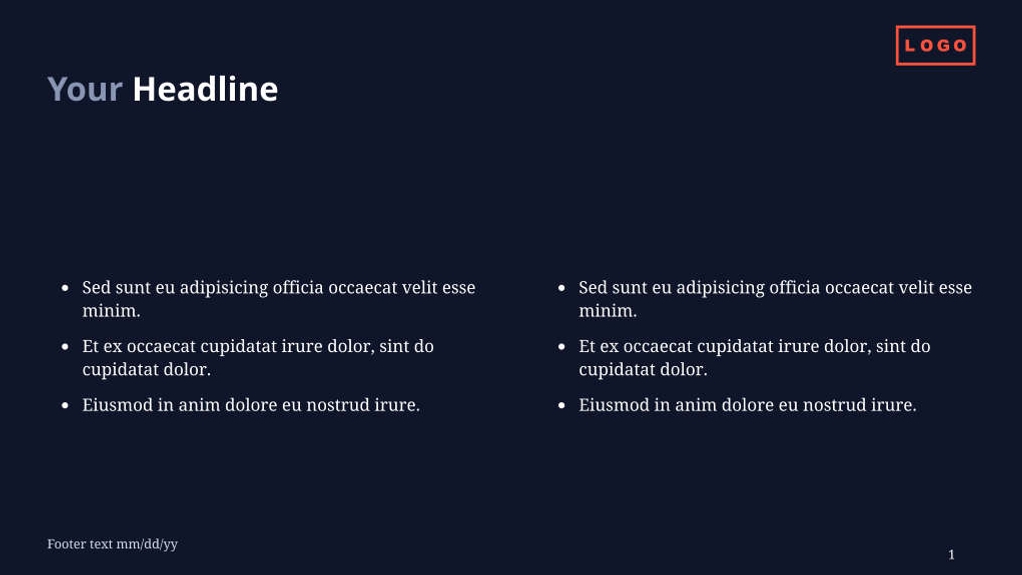 Free presentation  investor relations template