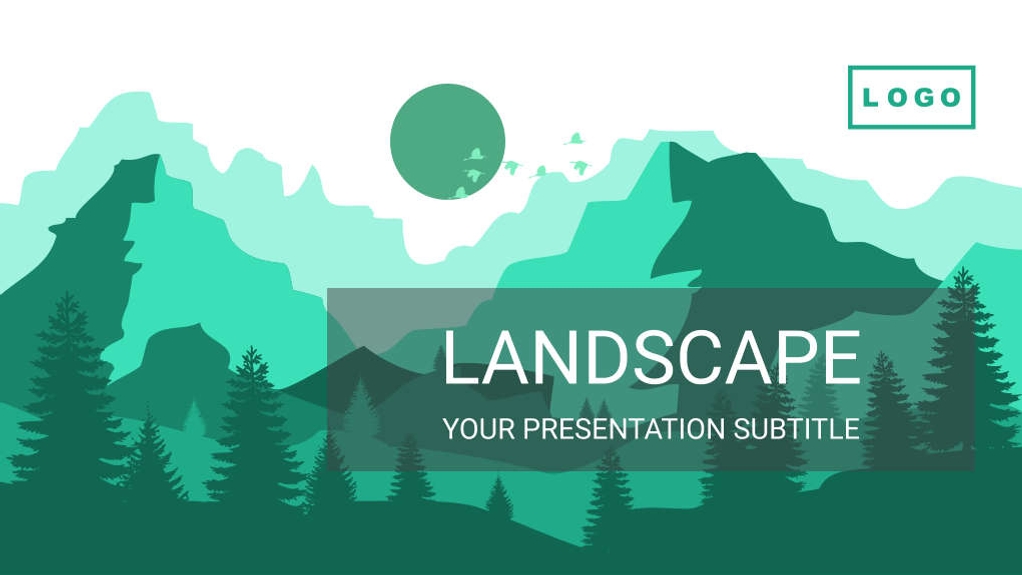 Free presentation  landscape template