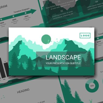 Free presentation  landscape template