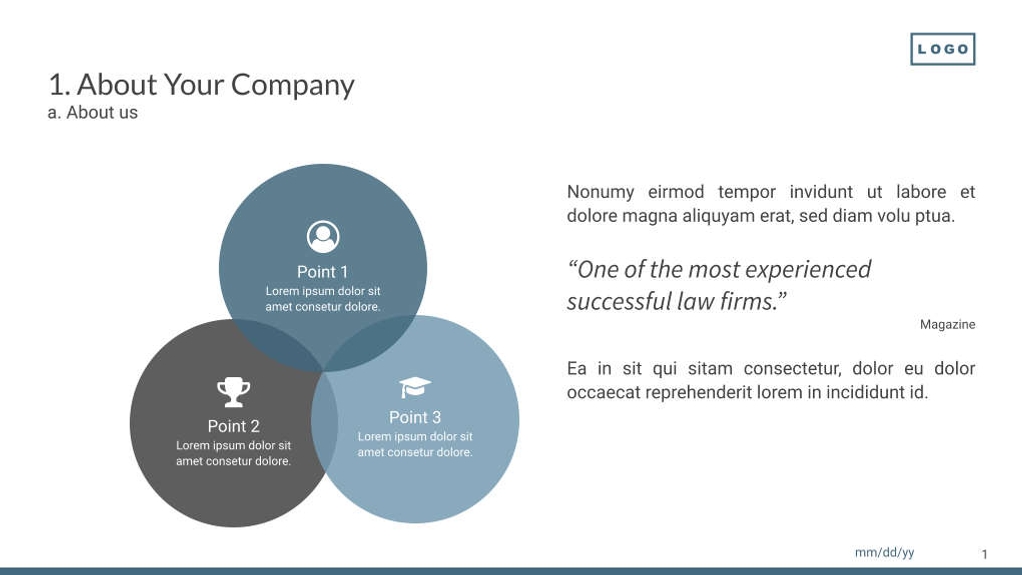 Free presentation  law firm template