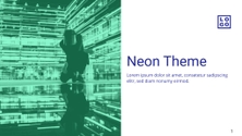 Free presentation  neon template