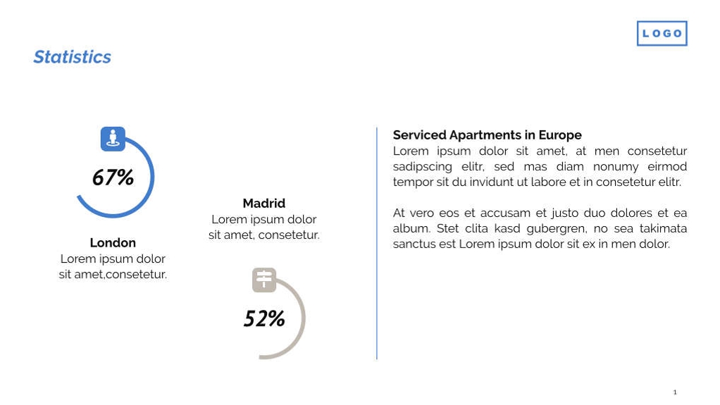 Free presentation  serviced apartments template