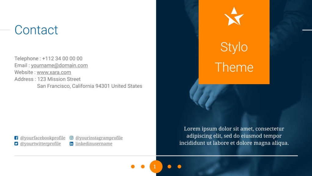 Free presentation  stylo template