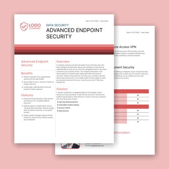 Free product sheet template