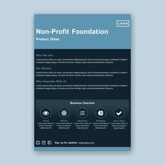 Free product sheet template