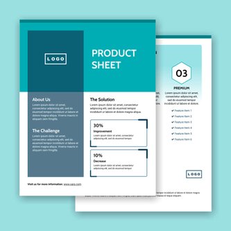 Free product sheet template