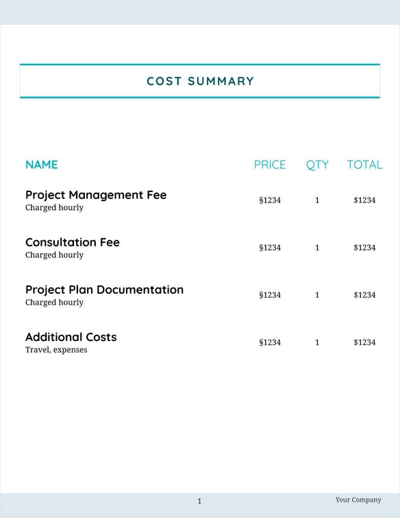 Free proposal  agility template