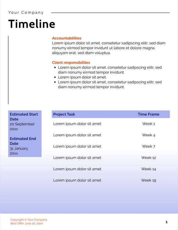 Free proposal  digital consulting template