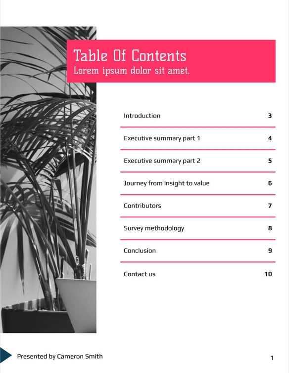 Free report – data analytics template