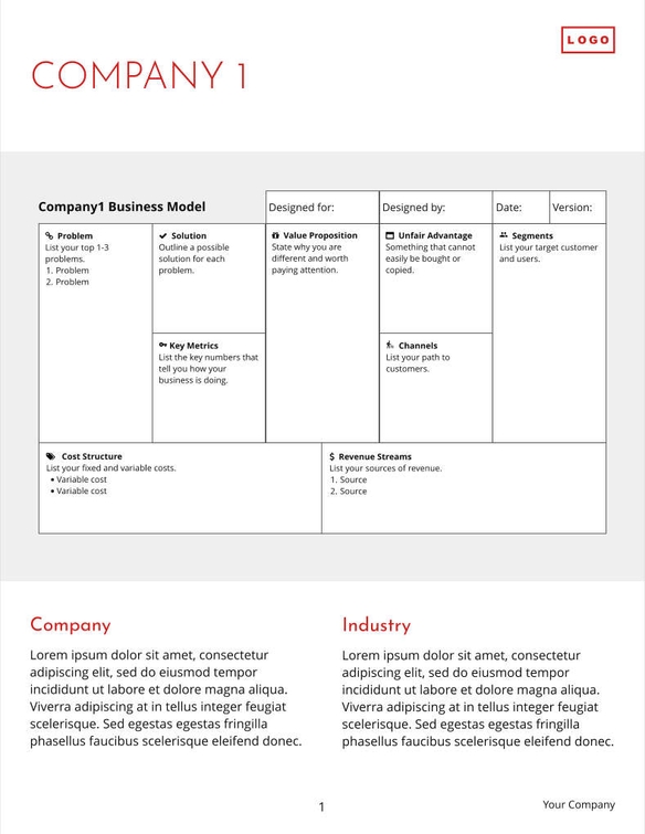 Free report – it expert template