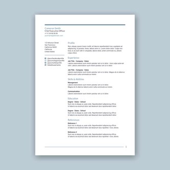 Free resume template