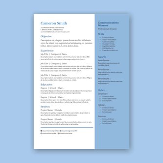 Free resume template