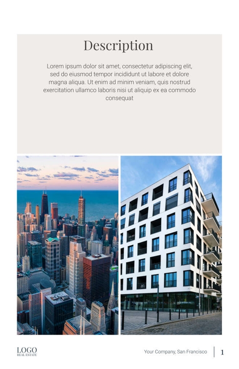 Free real estate – brochure – expose template