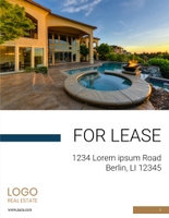 Free real estate – brochure – for lease template