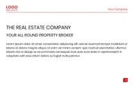 Free real estate – brochure – leading template