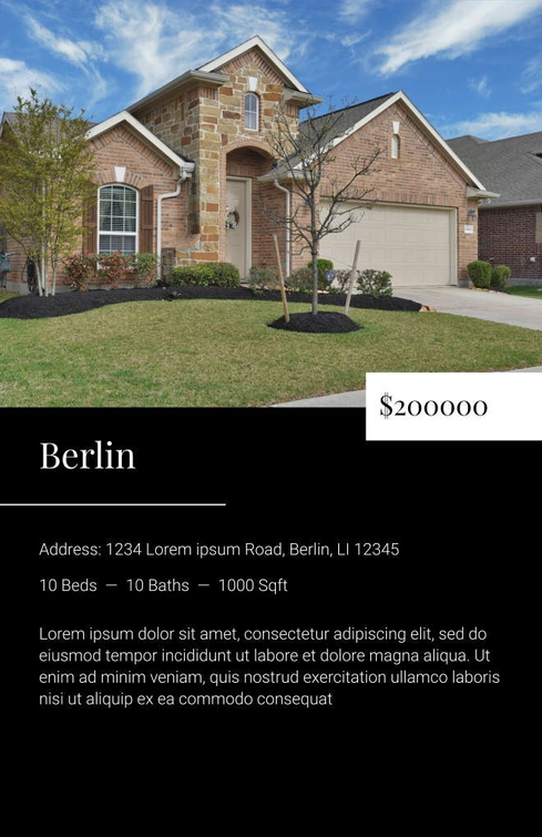 Free real estate – brochure – property sale template