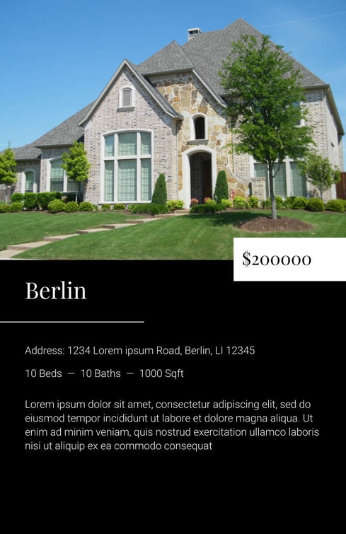 Free real estate – brochure – property sale template