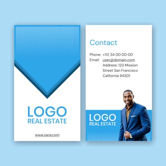 Free real estate – business card template