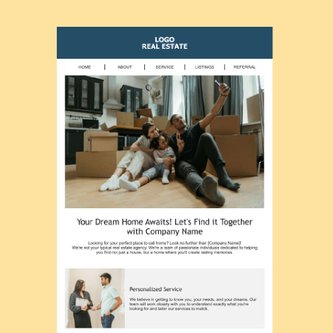 Free real estate – email marketing template