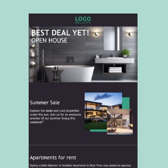 Free real estate – email marketing template