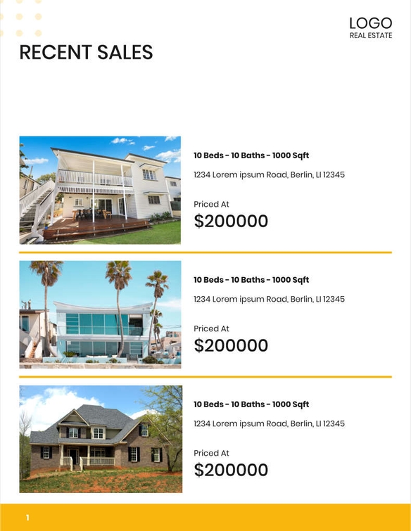 Free real estate – listing presentation – business template