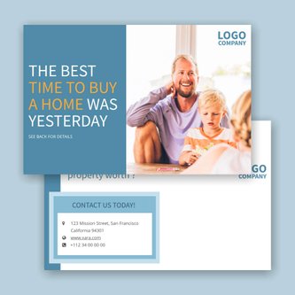 Free real estate – postcard template