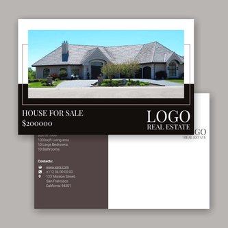 Free real estate – postcard template