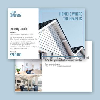 Free real estate – postcard template