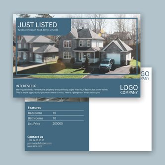 Free real estate – postcard template