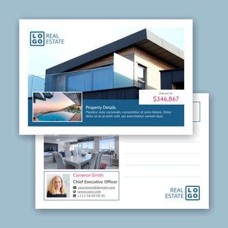 Free real estate – postcard template