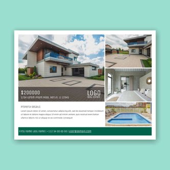 Free real estate – window display template