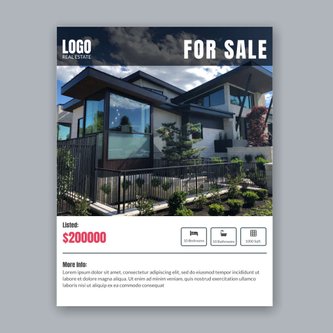 Free real estate – window display template