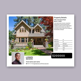 Free real estate – window display template