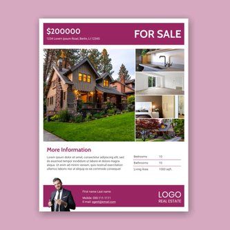 Free real estate – window display template