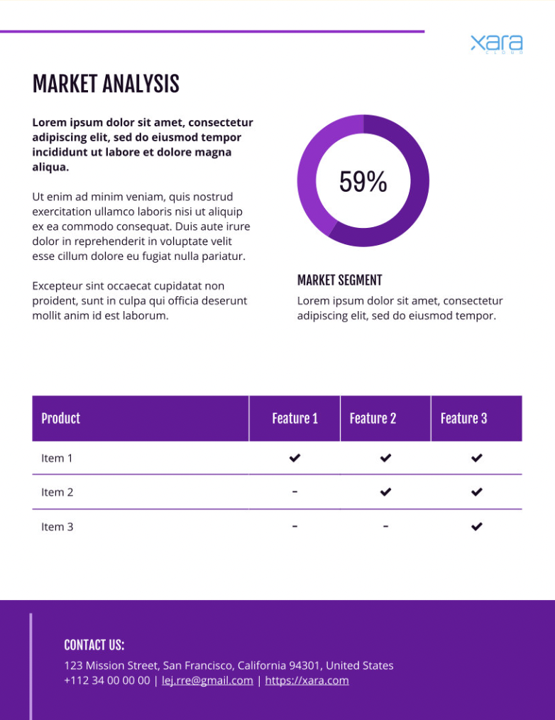 product sell sheet template