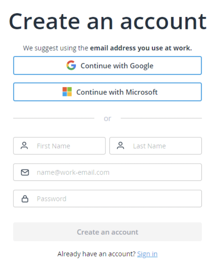 Create a Xara Cloud Account 