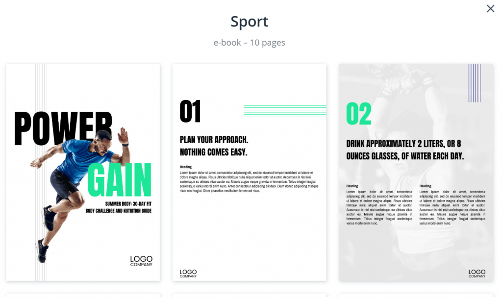 Sport Ebook Template Xara Cloud