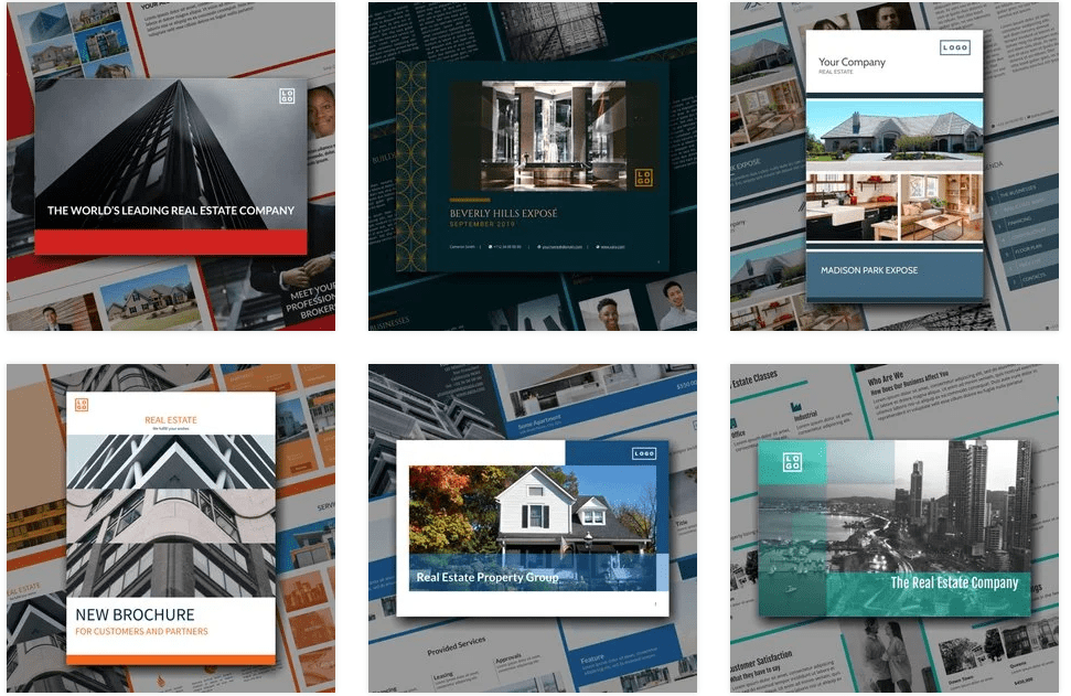 Real Estate Brochures Templates from Xara Cloud