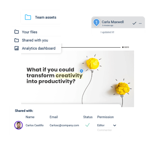 Xara Cloud Creative Online Collaboration feature